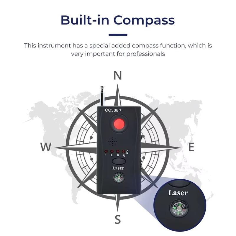 CC308 Портативный детектор скрытых камер Антишпионский скрытый искатель подслушивающих устройств Мини беспроводные сигнальные гаджеты GSM GPS Радиосканер RF Tracker