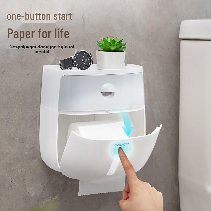 ecoco Настенный держатель для туалетной бумаги с полкой