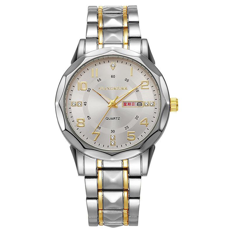 Mens Quartz Wristwatch With Night Light And Date Display For Business Use