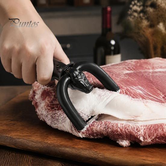 Легко очищаемая ручная овощерезка для мяса и жира, эргономичная противоскользящая ручка и U-образное изогнутое лезвие прецизионной обработки, ручная, эффективная