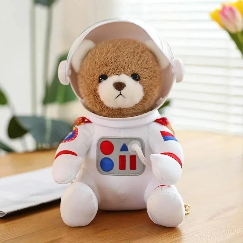 1pcs Happy Dumi Space Bear Plush Toy, Big Bear Doll Chainless