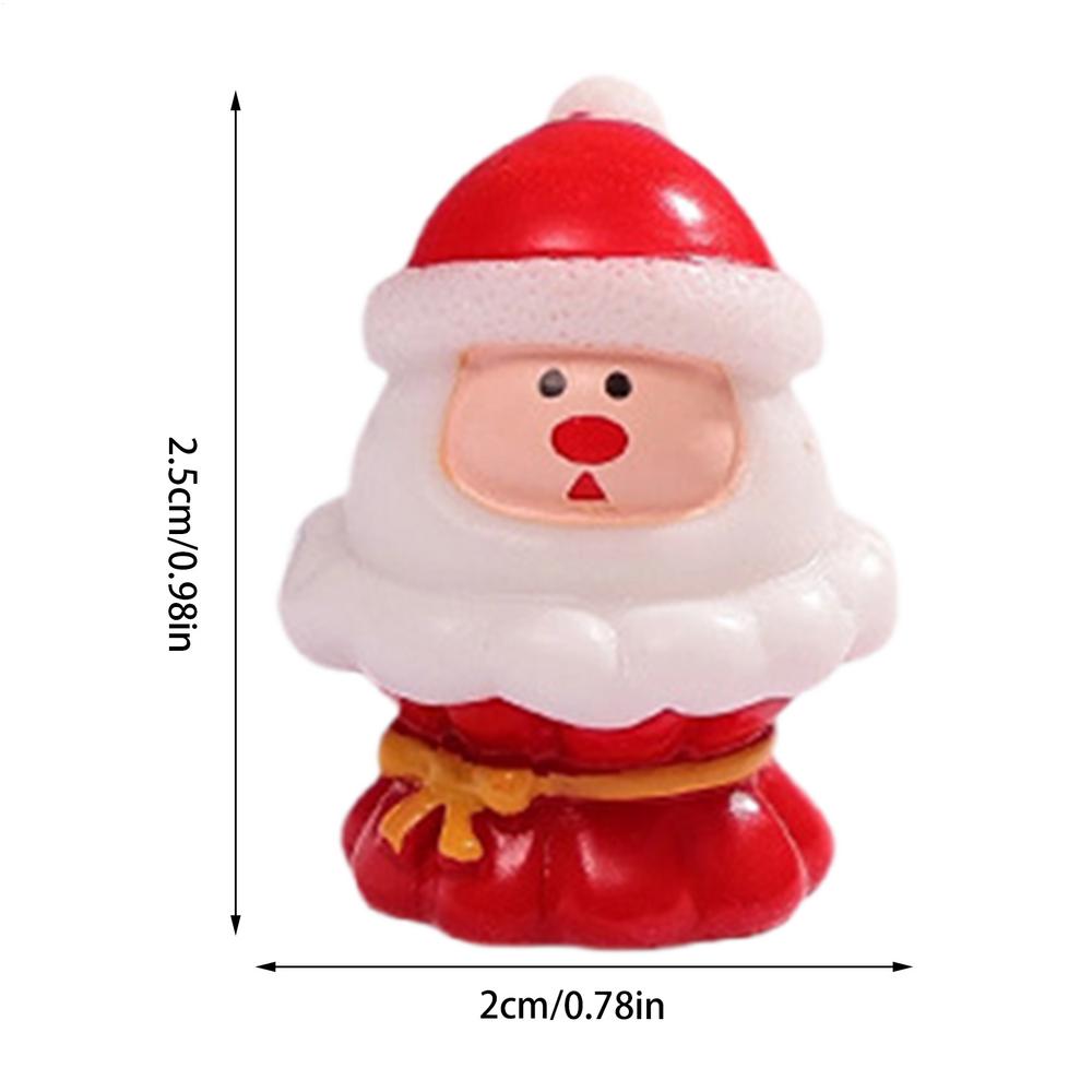 Mini Santa Figure Christmas Miniature Desktop Decor Collectible Santa Claus Ornament For Bedside Shelf Kitchen Dining Table Car
