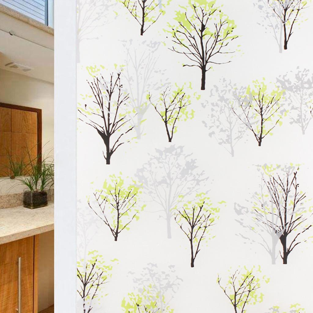 Window Privacy Film Glass Window Film Removable Vinyl Door Window Coverings UV Blocking Self Non Adhesive Sticker for Home Decor