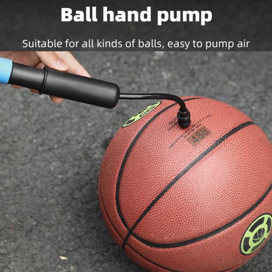 Спортивный насос для мячей Портативный воздушный насос для накачивания мячей с иглой для хранения Система накачивания Push And Pull Ручной насос для баскетбола, футбола, регби