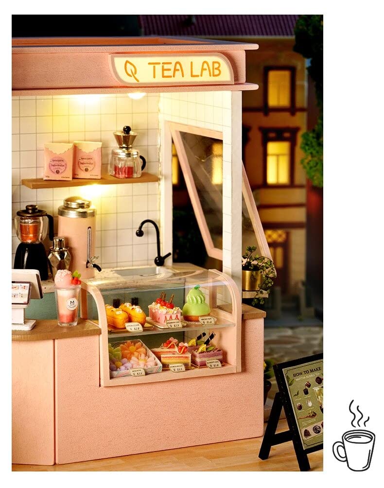 Dollhouse Handmade Kit Set Miniature SHOP SERIES Sunshine Tea (t-FREAK) (Pink Shop)