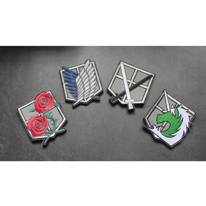 Нашивка Attack On Titan с вышитыми нарукавными повязками Wings Of Liberty из ПВХ, резиновые нашивки для тактического рюкзака, японская наклейка-аниме