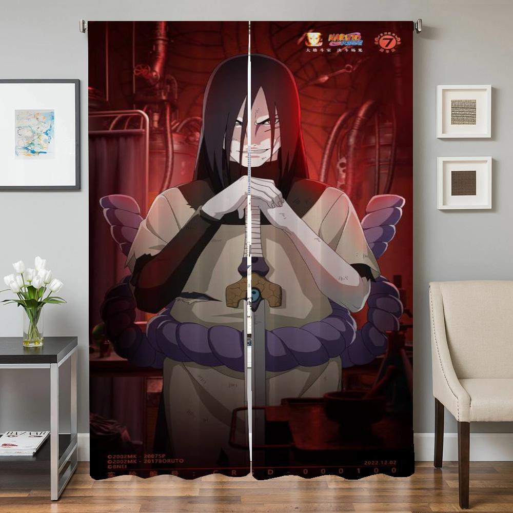 Домашний интерьер Кухня Шторы для гостиной 2 шт. Плотные шторы Дверная штора Наруто Спальня Украшение Разделительная перегородка Тень