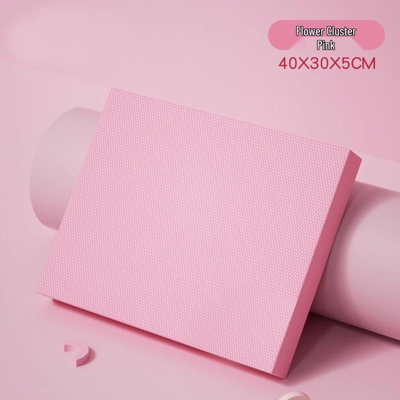 Коврик для йоги и фитнеса из бесшумной нескользящей толстой пены и ролик для пресса с подушечкой для колен