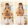 Capybara Plush Snack Bag Zipper Design Toy with 46087 Soft Stuffed Pad with Mini Capybara Dolls