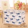 Desktop Cotton And Linen Handle Collapsible Storage Box Cartoon Pictures Storage Basket