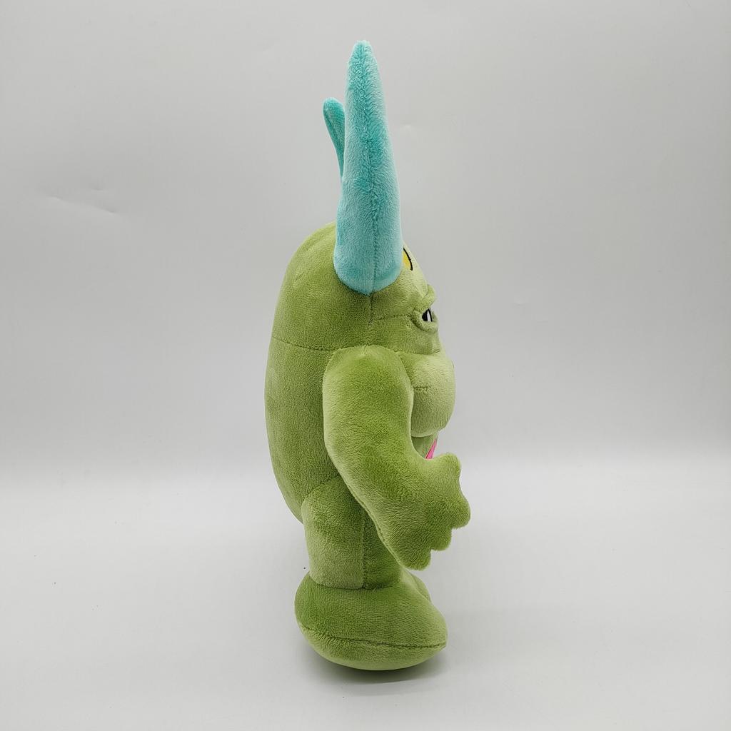 Плюшевая кукла Green Horror Horn, мягкая подушка, мягкая плюшевая игрушка-кукла, декоративная подушка для объятий, подарок на день рождения для любителей аниме