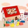 Kids Baby Wooden Intellectual House Blocks and Counting Educational Toys