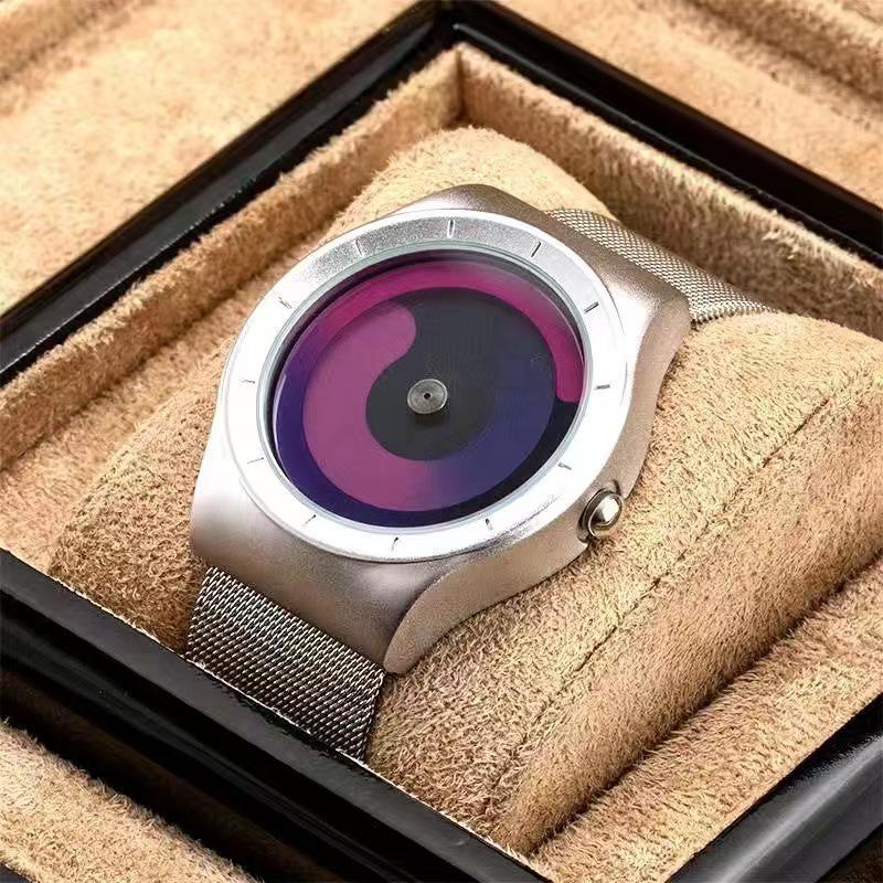 Инновационные мужские кварцевые часы Swirl без стрелок – Водонепроницаемые, Стильные и Идеальные для Студентов