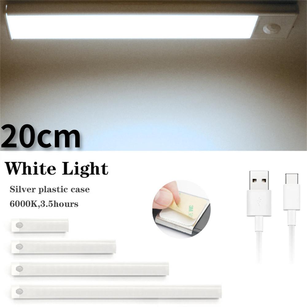 Датчик движения, ночник для шкафа, светодиодное USB-освещение, кухонный шкаф, шкаф, лампа, аккумуляторная магнитная светодиодная лампа
