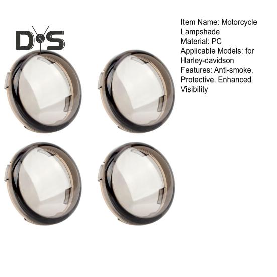 4 шт., противодымный указатель поворота, крышка объектива, абажур для мотоцикла, ABS, световой чехол для Harley Davidson