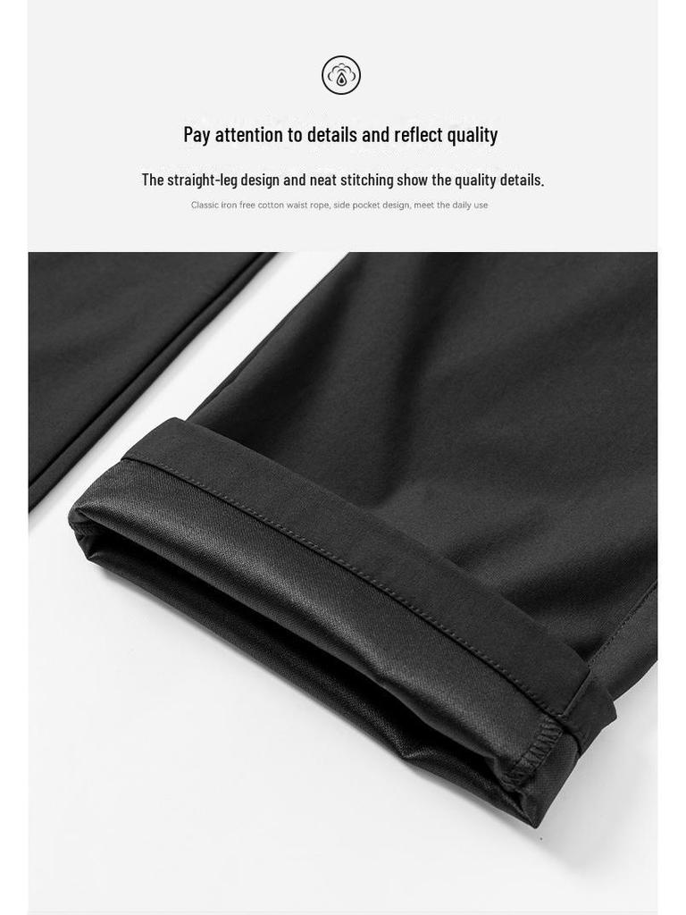 Men's Black Casual Straight Overalls: Windproof Outdoor & Hiking Pants for Spring and Autumn Sports