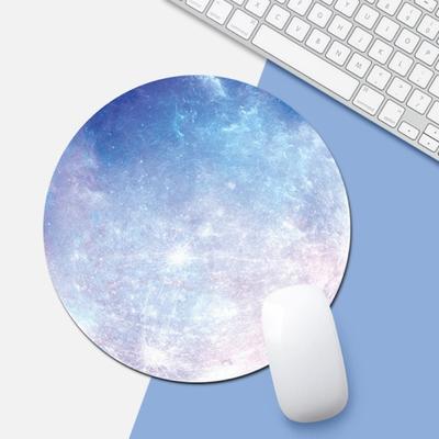 Противоскользящий резиновый круглый коврик для игровой мыши с планетарным принтом для домашнего офиса, коврик для мыши
