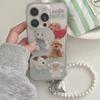 Imd мультфильм собака кошка любовь Lucky Animal Party Laser Ins противоударный блестящий чехол для телефона для Iphone 11 12 Promax 13 14 Pro Max чехол