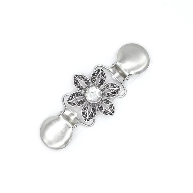 Модные металлические зажимы для одежды Классические цветочные маленькие зажимы Зажим-держатель для женского свитера, шали