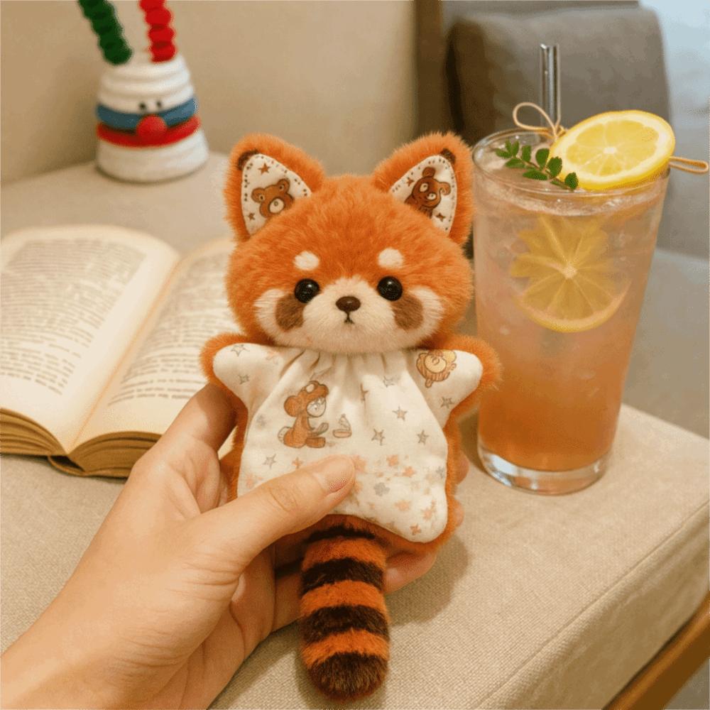 Cute Raccoon Plush Toy Diy Soothing Towel Pendant Bean Bag Material Kit  Gift