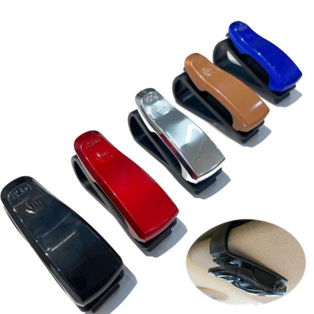 Multifunctional Car Sun Visor Glasses Clip Holder Sunglasses Clip Card Ticket Holder Pen Case Box Universal Accessories
