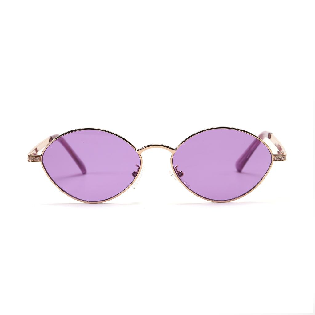 Очки 95112 Овальные Цветные линзы Маленькая оправа Рэп Солнцезащитные очки Женские солнцезащитные очки Мужские