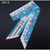 New Fashion Brand Horse Carriage Print Silk Small Ribbon Women Silk Scarf Handbag Ribbons Female Head Scarf Long Scarves