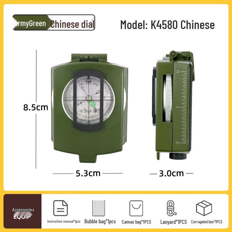 K4074 Высокоточный многофункциональный светящийся наружный компас с уклономером