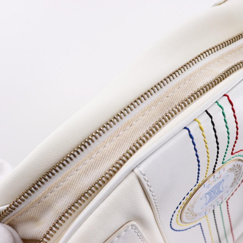 Celine Мини-сумка Boston 2004 Олимпиада в Афинах Лимитированная Белый нейлоновый канвас/кожа Женская Б/у