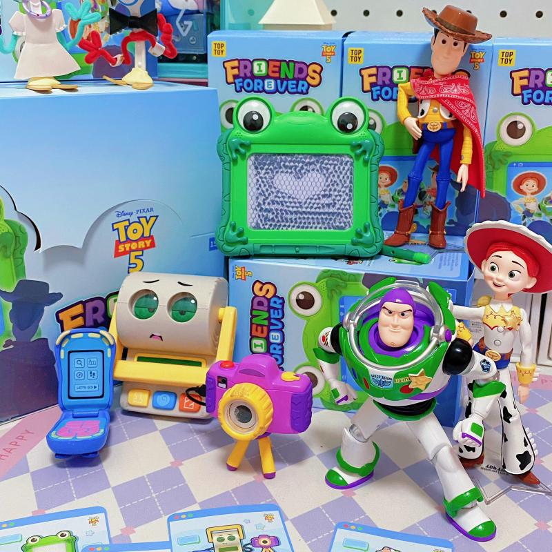 Toptoy X История игрушек 5 Базз Лайтер Вращающаяся талия Фигурка из слепой коробки Настольный декор Подарок на день рождения Для фанатов