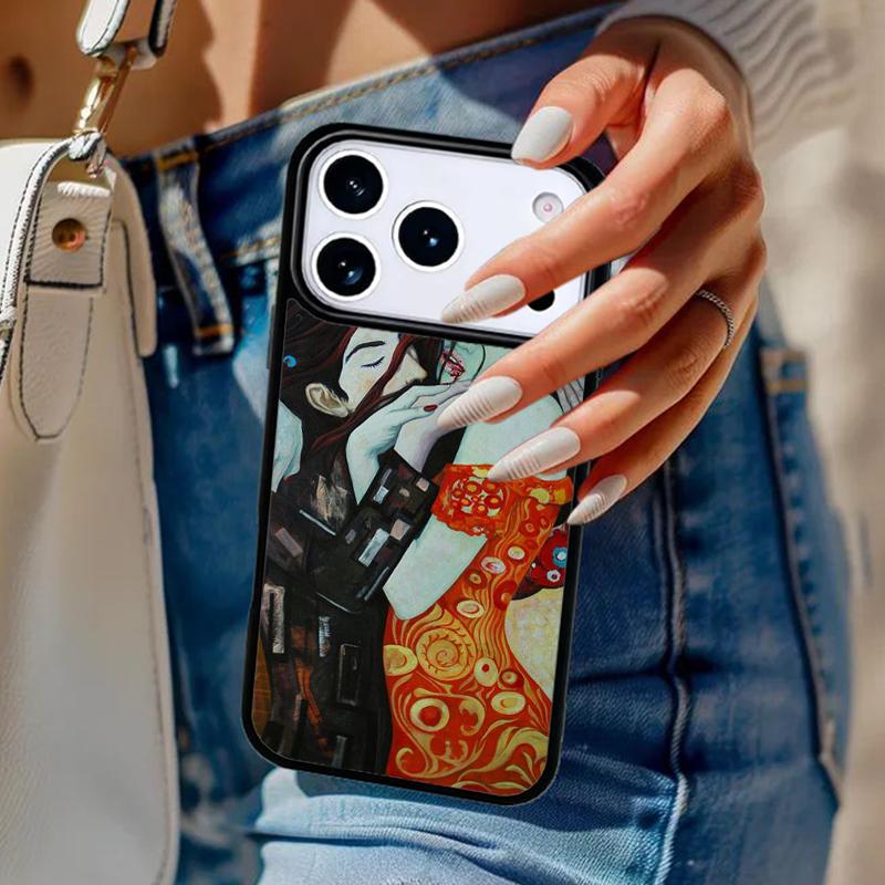 Чехол для телефона «Поцелуй» Густава Климта Для iPhone 17 Air 14 15 13 12 Max Чехол Для Apple 16e 11 Pro Max Plus Coque
