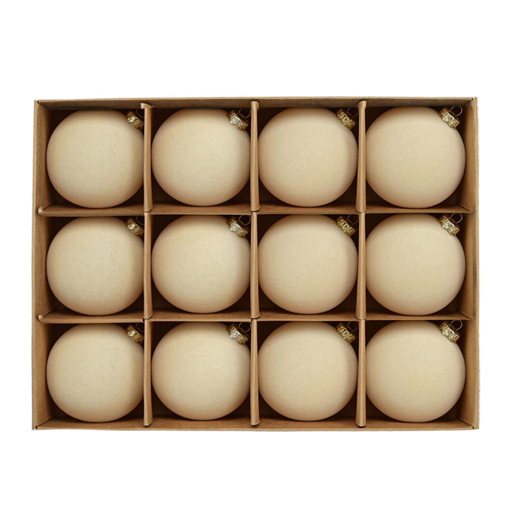 12 шт. Рождественский шар 6 см, несколько цветов, флокированные узоры, украшение для праздничного венка, гирлянды и елки