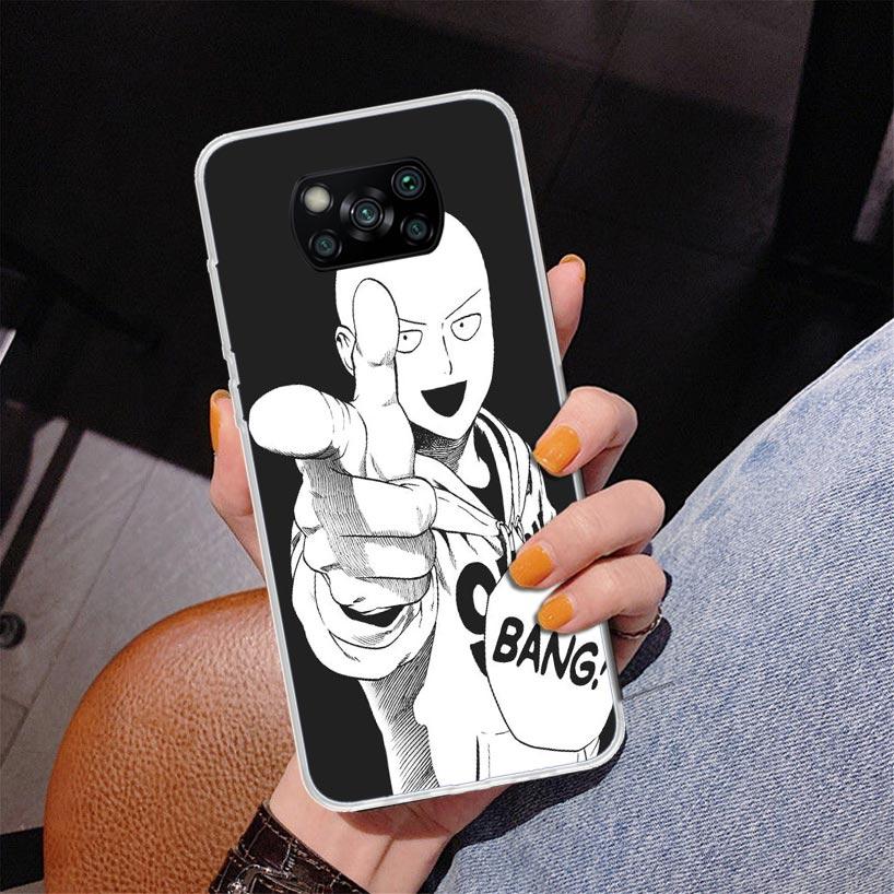 Anime One-Punch Man Phone Case For Xiaomi Poco X7 X6 X5 Pro F7 Ultra Redmi 15C 15 13C 13 12C 12 10 10A 10C 9 9A 9C 9T Cover Poco