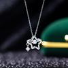 Pentagram Necklace Women's Light Luxury Niche Design Sweet Girl Inlaid Zircon Sparkling Stainless Steel Clavicle Chain