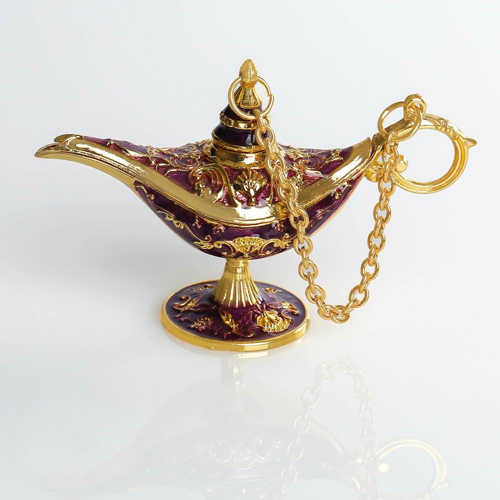 Classical Style Aladdin Magic Lamp Decoration Temperament Retro Pattern Wishing Lamp Decoration Crafts
