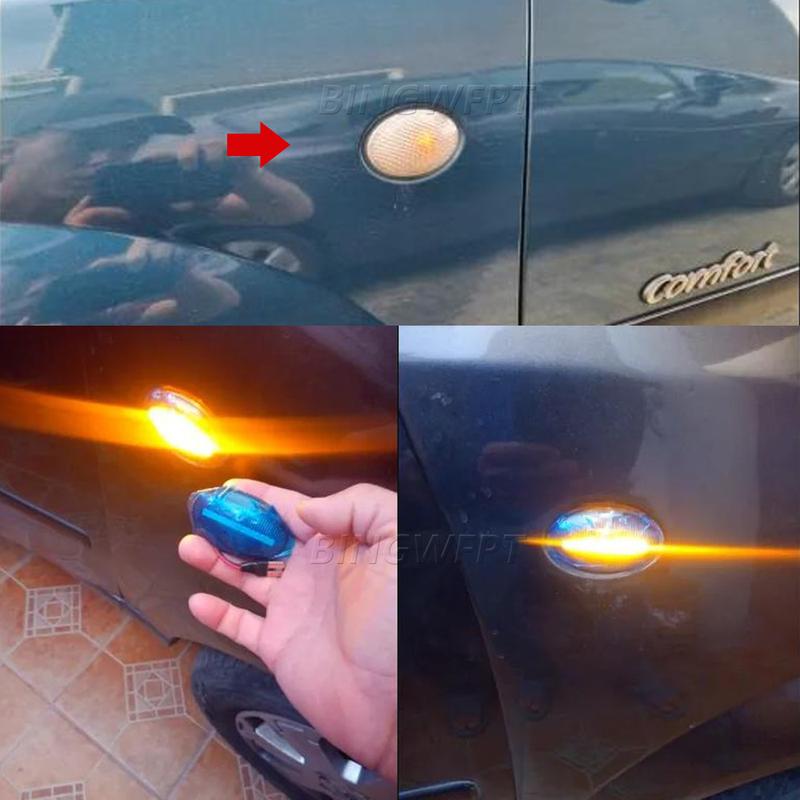 Left+Right Side Marker Lihgt For Opel Astra F T92 Van/Cabrio 1991-2000 Car Dynamic LED Turn Signal Lamp For Opel Vita 1995-2004