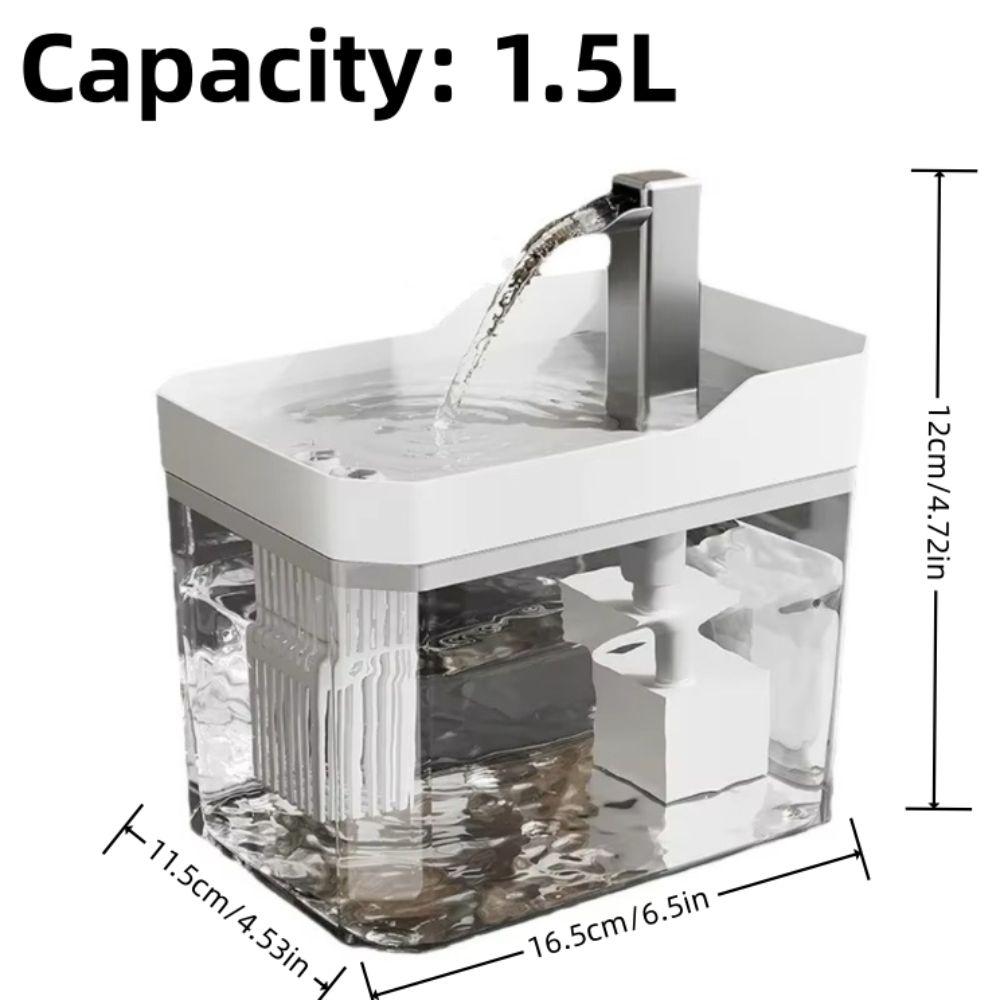 Прозрачный кошачий фонтан для воды Автоматический фильтр с насосом Фильтр для фонтана для питомца Диспенсер для воды для кошек