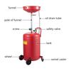 Waste Oil Drain Tank 20 Gallon Portable Oil Drain Air Operated Drainer Oil Change, Oil Drain Container, Fluid Fuel Transfer Drainage Adjustable Funnel