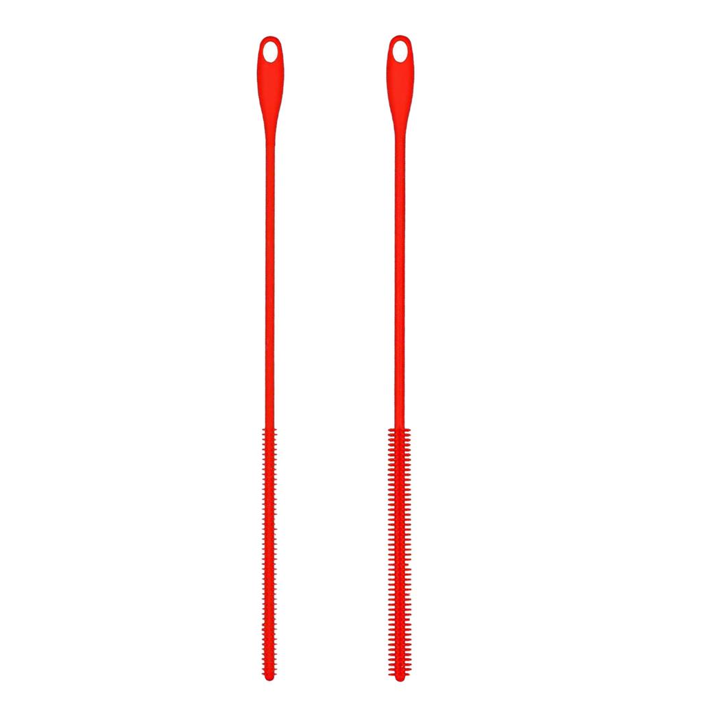 2 шт. Силиконовые щетки для соломинок, удлиненная щетка для чистки соломинок, многоразовая дорожная щетка для чистки соломинок, сгибаемая