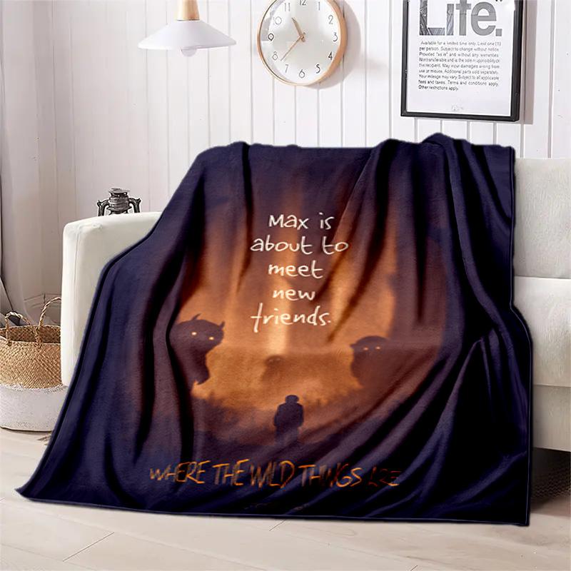 Where Wild Things Blanket Suitable All Seasons Soft Comfortable Sofa Office Home Blanket Holiday Birthday Gift Blanket Soft And Comfortable Blanket