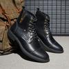 Модные высококачественные мужские базовые ботинки из натуральной кожи, мужская прогулочная обувь для походов в стиле ретро, высокие повседневные кроссовки для активного отдыха