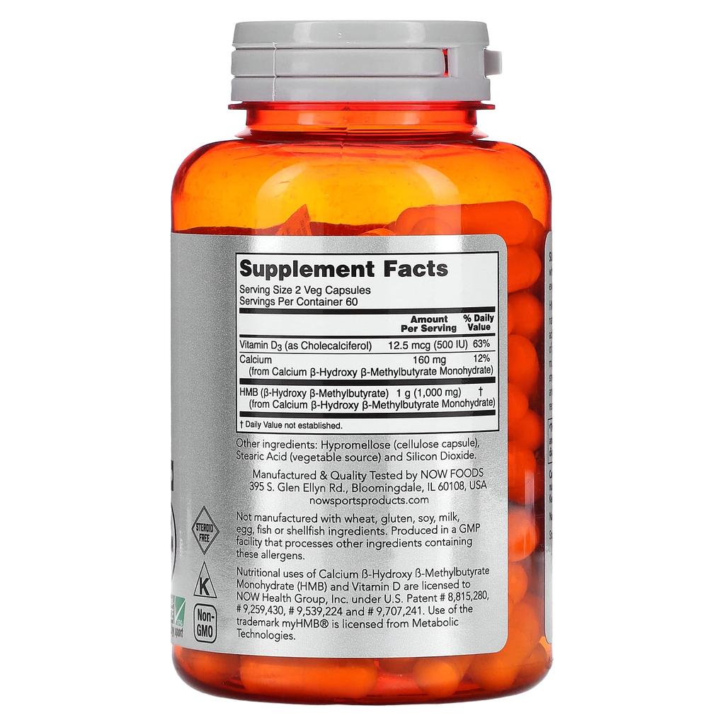 Hmb, Sports Recovery, 500Mg, 120 Veggie Caps