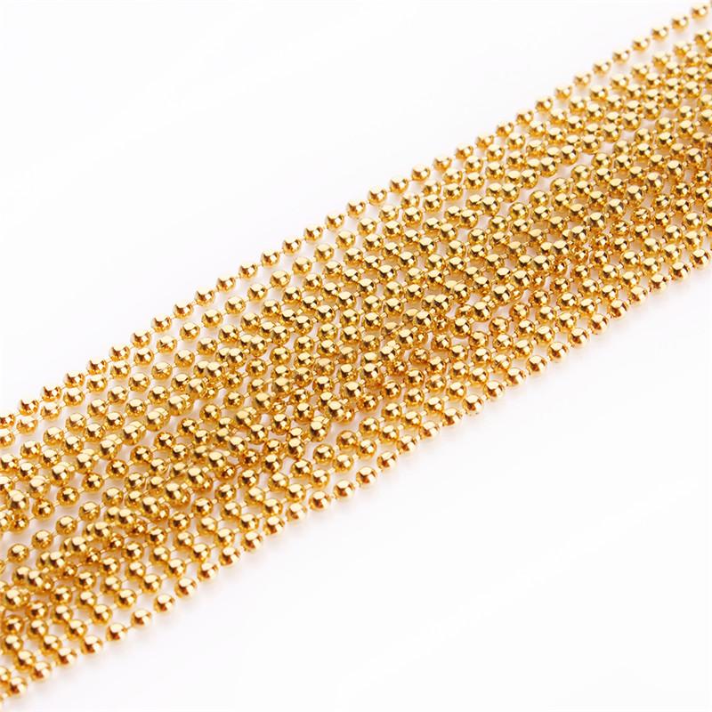 10 Meters 1.2 1.5 2 mm Metal Ball Bead Chains Bulk Kettingen Necklace Chain For Jewelry Making DIY Bracelet Necklaces Wholesale