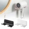 Hair Dryer Holder Wall Bathroom Shelf Without Drilling Plastic Hair Dryer Stand with Storage Box Toilet Blower Holder Shelf