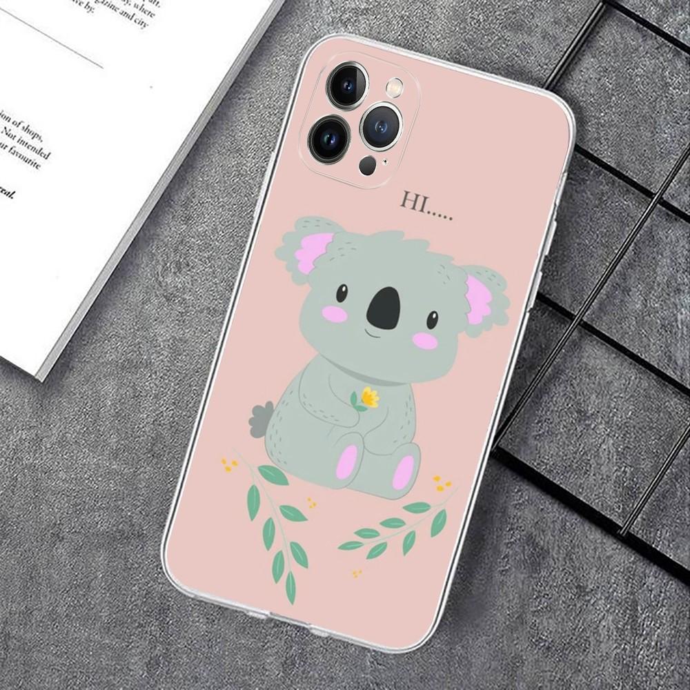 Милый чехол для телефона с изображением медведя коалы для iPhone 14 11 12 13 Mini Pro XS Max Cover 6 7 8 Plus X XR SE 2020 Funda Shell
