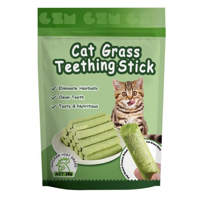 Natural Grass Cat Molar Rod Indoor Chewing Stick Chew Treat for Kitten Mouth Healthy Natural Cat Grass Indoor Pet Chew