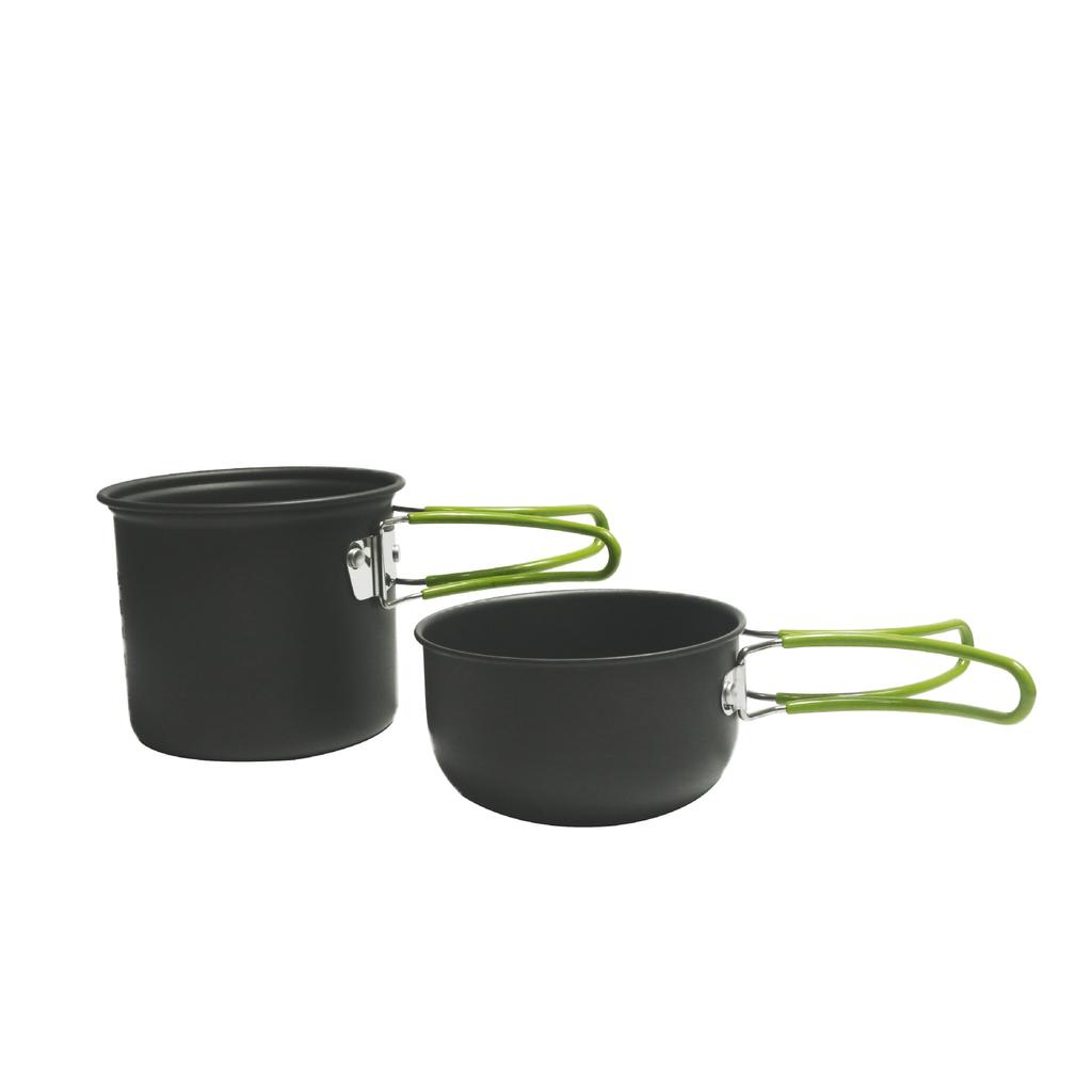 Outdoor Products Set Pot 1-2 People Pot Portable Camping Cookware with Tableware Environmental Protection