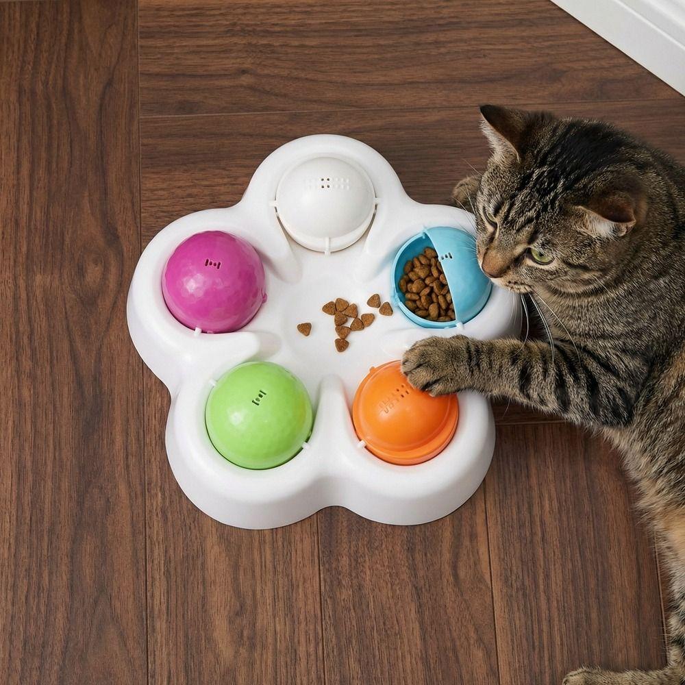 Интерактивные Умные Игрушки-Медленные Кормушки Устойчивое Основание Собака Прячущая Еду Миска Кошка Тарелка для Корма Кошки Миска