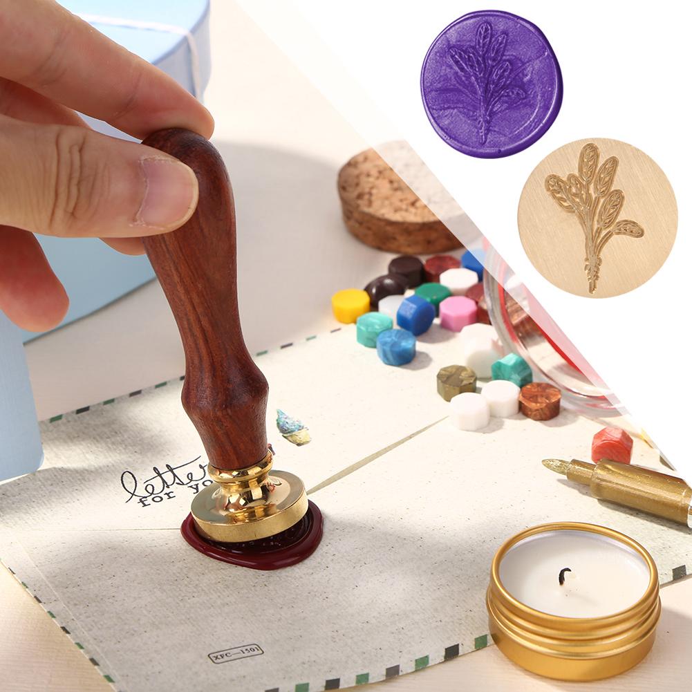 Деревянная ручка сургуч печать античный растительный узор сургуч штамп DIY ремесло инструмент