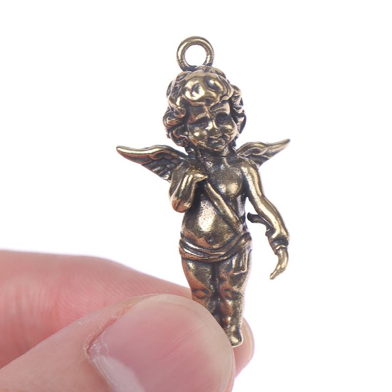 Brass Angel Wings Pendants For Necklaces Solid Copper Key Chains Diy Accessories